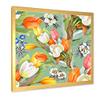 DesignQ Blooming White and Orange Tulips III Traditional Framed Wall Art view 3