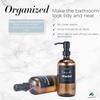 36 PCS Printed Label Stickers for Bottles, Prefdo Waterproof Minimalist Farmhouse Labels for Bathroom Kitchen Hand Soap Shampoo Conditioner Lotion Dispenser Bottles Containers(Black) view 3