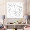 DesignQ Monochrome One Line Drawing Portraits Modern Framed Wall Art view 2