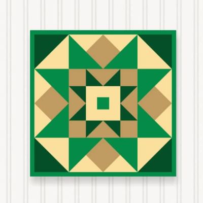 BARN QUILT Block Outdoor Square BQ107-04 | 6 SIZES | Outside Pattern | Wall Art | Yard Art | Barn Quilt Sign | Farm Quilt Design (23.5" x 23.5" 1 sided)