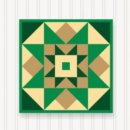 BARN QUILT Block Outdoor Square BQ107-04 | 6 SIZES | Outside Pattern | Wall Art | Yard Art | Barn Quilt Sign | Farm Quilt Design (23.5" x 23.5" 1 sided)