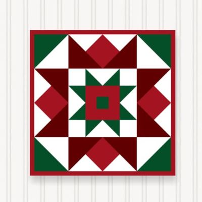 BARN Quilt Block Outdoor Square BQ107-02 | 6 Sizes | Outside Pattern | Wall Art | Yard Art | Barn Quilt Sign | Farm Quilt Design (18" x 18" 1 Sided)