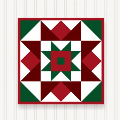 BARN Quilt Block Outdoor Square BQ107-02 | 6 Sizes | Outside Pattern | Wall Art | Yard Art | Barn Quilt Sign | Farm Quilt Design (23.5" x 23.5" 1 Sided)