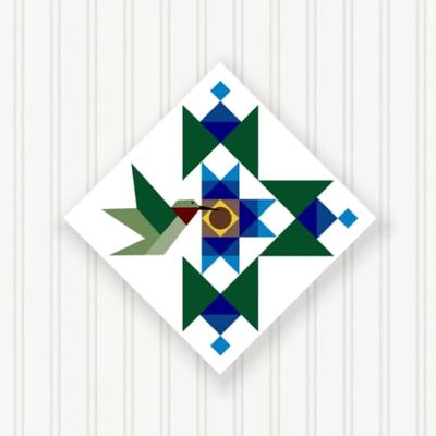 BARN Quilt Block Outdoor Square BQ105-04 | 6 Sizes | Outside Pattern | Wall Decor | Yard Art | Barn Quilt Sign | Farm Quilt Design (23.5" x 23.5" 1 Sided)