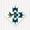 BARN Quilt Block Outdoor Square BQ105-04 | 6 Sizes | Outside Pattern | Wall Decor | Yard Art | Barn Quilt Sign | Farm Quilt Design (23.5" x 23.5" 1 Sided) view 1