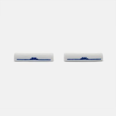 Azmaya Handcrafted Imban Japanese Porcelain Chopstick Rest Pair Hashioki - Asahi