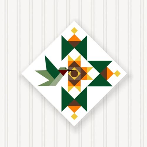 BARN Quilt Block Outdoor Square BQ105-03 | 6 Sizes | Outside Pattern | Wall Decor | Yard Art | Barn Quilt Sign | Farm Quilt Design (11.5" x 11.5" 1 Sided)