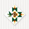 BARN Quilt Block Outdoor Square BQ105-03 | 6 Sizes | Outside Pattern | Wall Decor | Yard Art | Barn Quilt Sign | Farm Quilt Design (11.5" x 11.5" 1 Sided) view 1