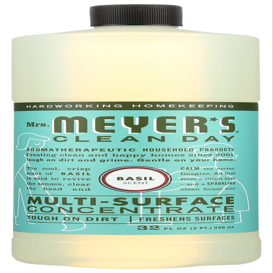 Mrs Meyers Clean Day Multi Clnr Conc Basil, 32 Oz (Pack of 6)