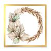 DesignQ Wreath With Dry Palm Leaves and Pampas Grass Traditional Framed Wall Art view 1