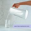 LifeStraw Home Water Pitcher, 7-Cup, White, Glass with Silicone Base, White, for Everyday Protection Against Bacteria, Parasites, Microplastics, Lead, Mercury, PFAS and a Variety of Chemicals view 3