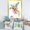 DesignQ Tropical Bouquet With Anthurium Lupine & Leaves II Traditional Framed Wall Art view 2