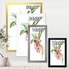 DesignQ Tropical Bouquet With Anthurium Lupine & Leaves II Traditional Framed Wall Art view 4