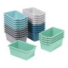 ECR4Kids Scoop Front Storage Bins, Multipurpose Organization, Contemporary, 25-Piece view 1