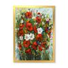 DesignQ Bouquet Of Red and White Wildflowers Traditional Framed Wall Art view 1