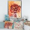 DesignQ Vintage Red Fresh Flowers Bouquet Traditional Framed Wall Art view 2