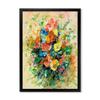 DesignQ Vintage Fresh Flowers Bouquet Of Wildflowers Traditional Framed Wall Art view 1