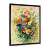 DesignQ Vintage Fresh Flowers Bouquet Of Wildflowers Traditional Framed Wall Art view 3