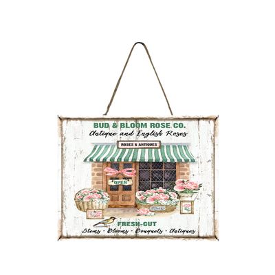 Wood Mini Sign 5" x 5" (5 x 5 Inches, Bud and Bloom Mini Sign)