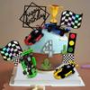Racing Car Cake Decoration Car Cake Topper Happy birthday Card Inserted for Kids Racing Theme Birthday Supplies Cars Party Favors view 3