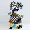 Racing Car Cake Decoration Car Cake Topper Happy birthday Card Inserted for Kids Racing Theme Birthday Supplies Cars Party Favors view 4