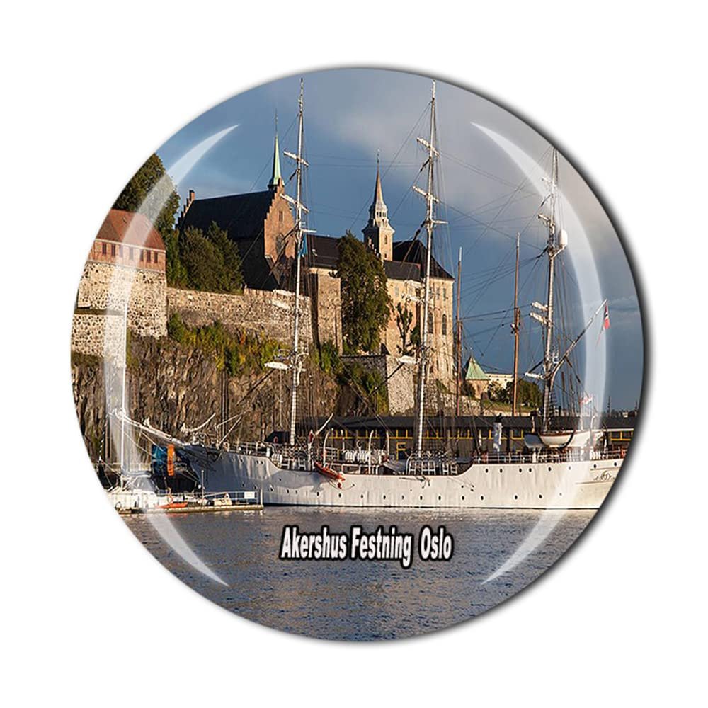 Akershus Festning Oslo Norway Fridge Magnet Tourist Souvenir Gift Collection Refrigerator Crystal Magnetic Sticker