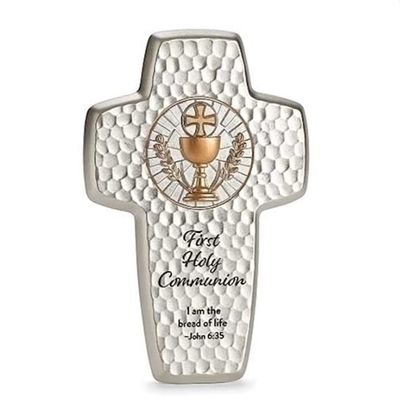 7.25"H FIRST COMMUNION WALL CROSS