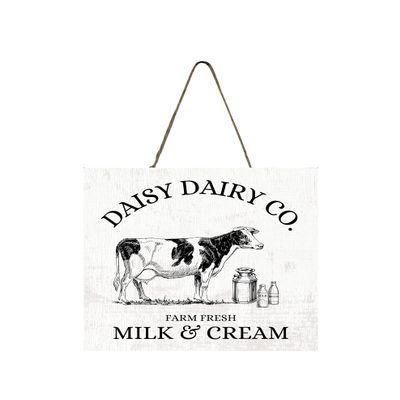 Daisy Dairy Co Wood Mini Sign 5" x 5"