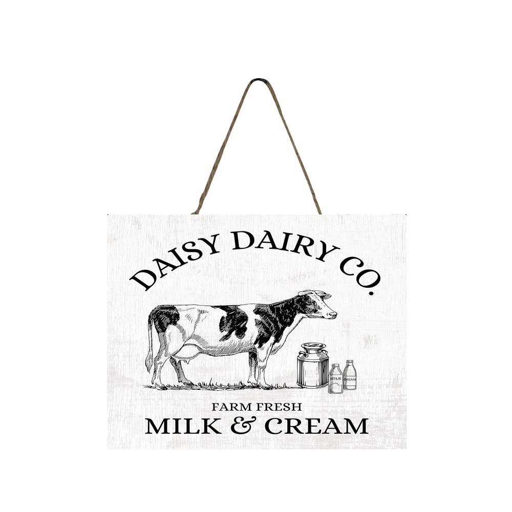 Daisy Dairy Co Wood Mini Sign 5" x 5"