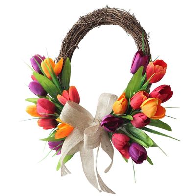 BESTOYARD Artificial Garland Romantic Wooden Rattan Pendant