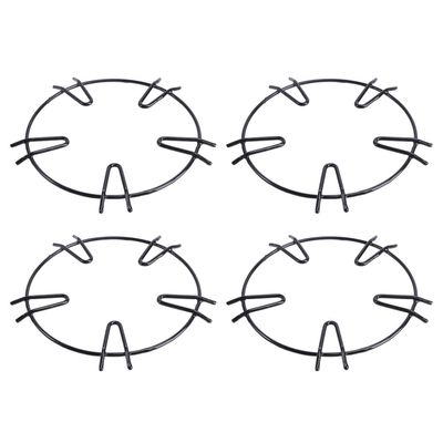 DOITOOL 4pcs Gas Stove Bracket Sturdy Iron Support for Kitchen Stove Non- Round Design Fit for Gas and Natural Accessory
