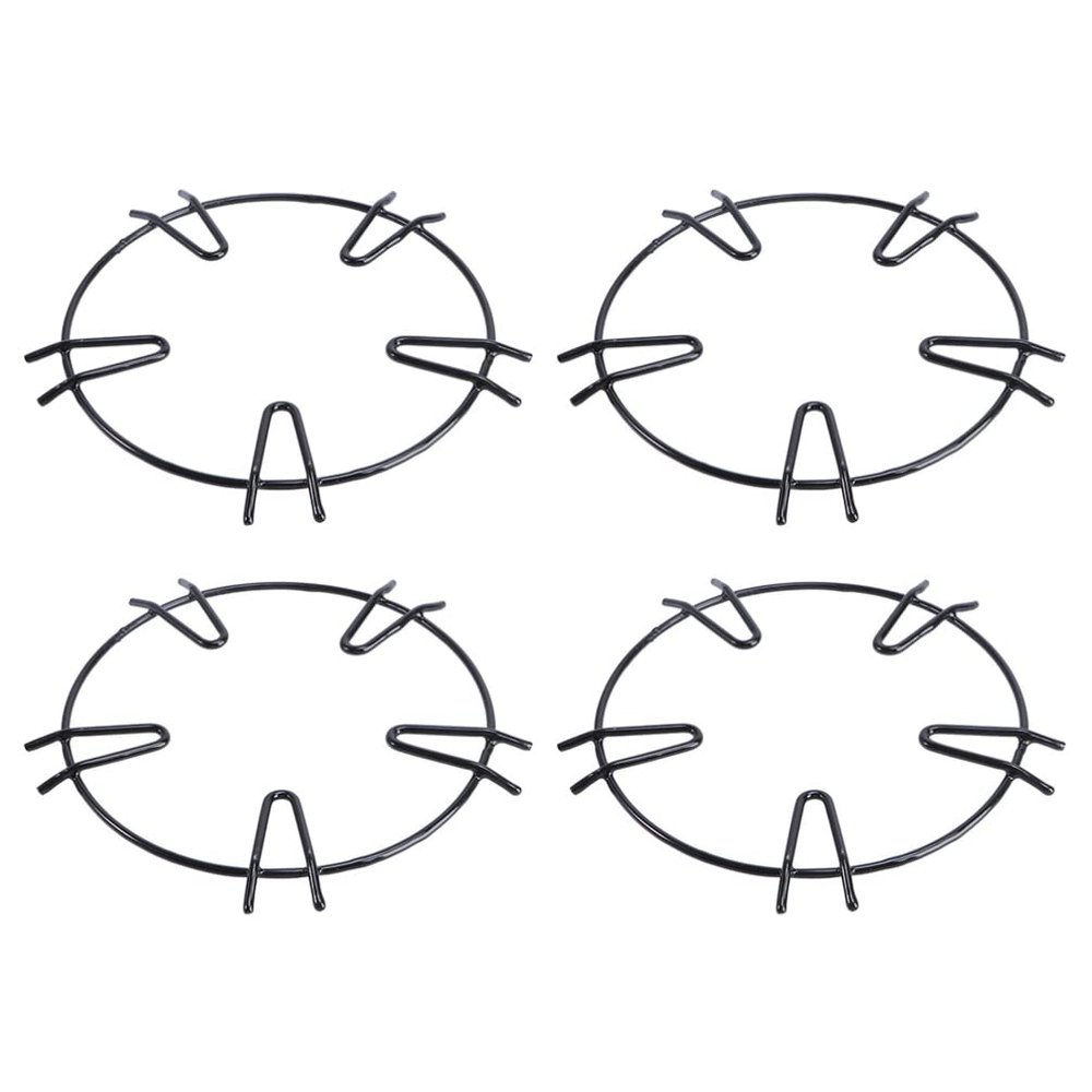 DOITOOL 4pcs Gas Stove Bracket Sturdy Iron Support for Kitchen Stove Non- Round Design Fit for Gas and Natural Accessory