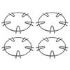 DOITOOL 4pcs Gas Stove Bracket Sturdy Iron Support for Kitchen Stove Non- Round Design Fit for Gas and Natural Accessory view 1