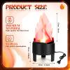 Sawysine Electronic 3D Led Fake Flames Effect Night Lamp Led Artificial Flickering Fire Flame with 10 Pieces Gas Fireplace Logs Simulated Fire Lamp for Halloween Christmas Indoor Home Party Decoration view 2