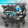 BEEY Fruit Vegetable Storage Basket 4 Tier Kitchen Storage cart on Wheels Foldable Rolling Storage Cart for Kitchen, Bathroom, Pantry view 4