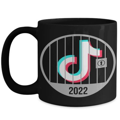 2022 Tiktok Jail Mug Prison Cell Inmate Funny Social Media Memes Birthday Christmas Ideas 11 or 15 oz White or Black Ceramic Coffee Cup Men Women Teen