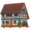 Midene Ceramic Art Tealight Candle Holder Room Decoration Handcrafted Collectible Miniature Aroma Light House Old Teufelsmuhle in Hessen, Germany C278 view 2