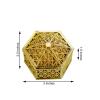 Balsa Circle 12 Gold 3 in Mini Hexagon Treasure Boxes Favor Holders Wedding Party Reception Events Accessories Decoration Supplies view 2