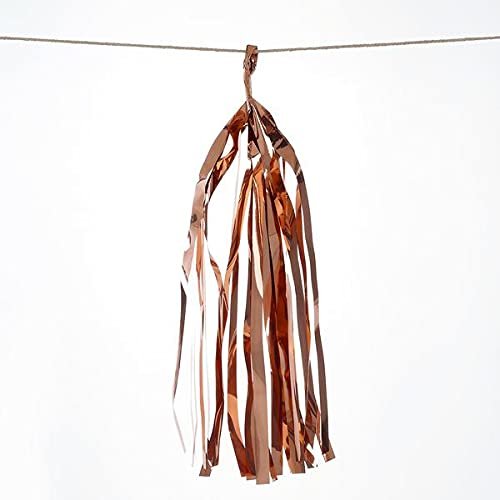 5 Rose Gold Metallic Foil Tassels Hanging Garland Fringe Banner Wedding Party Wall Backdrop Paper Decorations Supplies