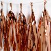 5 Rose Gold Metallic Foil Tassels Hanging Garland Fringe Banner Wedding Party Wall Backdrop Paper Decorations Supplies view 4