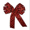 10" Black and Red Dot Wired Wreath Bow view 3