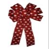 10" Red and White Dot Wired Wreath Bow view 1