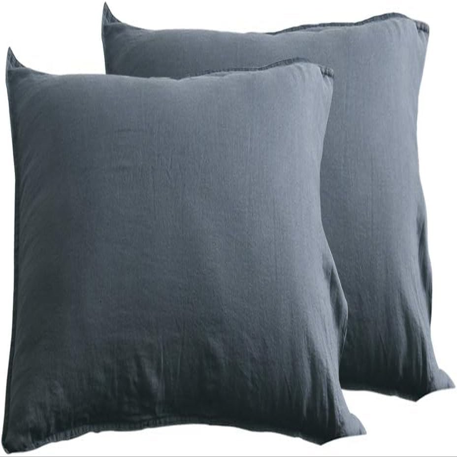 1000-TC Luxury Ultra-Soft Hotel Quality 100% Egyptian Cotton 2-Pack Pillowcases - German Size 31" x 31"(Inches) Elephant Grey Solid.