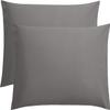 1000-TC Luxury Ultra-Soft Hotel Quality 100% Egyptian Cotton 2-Pack Pillowcases - German Size 31" x 31"(Inches) Elephant Grey Solid. view 3
