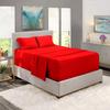 1000Thread Count Extra Long Staple 100% Egyptian Cotton Sheet Set,Sateen Weave, Hotel Quality Soft Luxury Bedding, Cal-King Size 4 Piece Sheet Set Fit 15" Inch to 18" Deep Red Solid. view 2