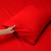 1000Thread Count Extra Long Staple 100% Egyptian Cotton Sheet Set,Sateen Weave, Hotel Quality Soft Luxury Bedding, Cal-King Size 4 Piece Sheet Set Fit 15" Inch to 18" Deep Red Solid. view 3