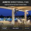 Big Ass Fans AirEye 30" Swivel Mount Fan 120V Industrial Wall Fan, Variable Speed EC Motor, IPX5 Rated, Indoor/Outdoor Fan, Black/Yellow view 2