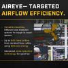 Big Ass Fans AirEye 30" Swivel Mount Fan 120V Industrial Wall Fan, Variable Speed EC Motor, IPX5 Rated, Indoor/Outdoor Fan, Black/Yellow view 4