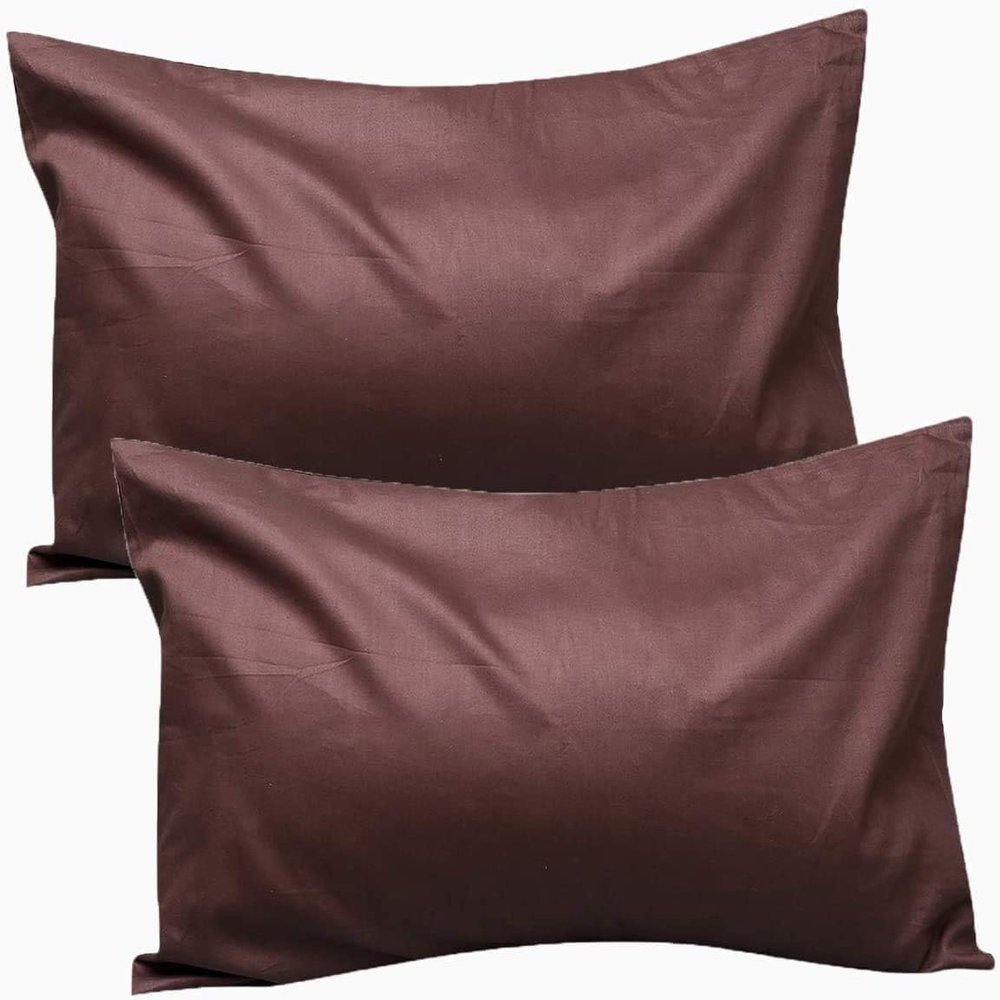 1000-TC Luxury Ultra-Soft Hotel Quality 100% Egyptian Cotton 2-Pack Pillowcases - Emperor Size 20" x 42"(Inches) Chocolate Solid.