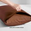 1000-TC Luxury Ultra-Soft Hotel Quality 100% Egyptian Cotton 2-Pack Pillowcases - Emperor Size 20" x 42"(Inches) Chocolate Solid. view 2